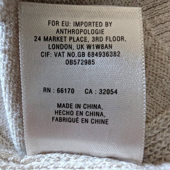 Moth Anthropologie Womens Sz S Cream Pink Los Pocitas Knit Poncho Sweater Flaw - Picture 12 of 12